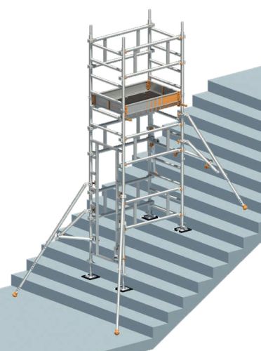 Layher SoloTower Erweiterung Treppen-Kit Typ1 mit Durchgang