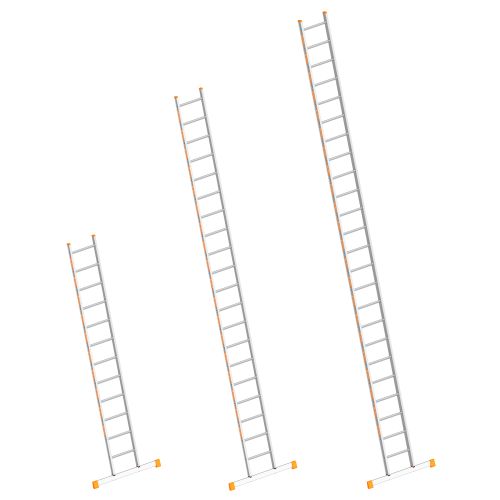 Layher Topic 1054 Anlegeleiter mit Quertraverse 16 Sprossen